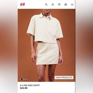 NWT H&M A-Line mini skirt! (part of set)